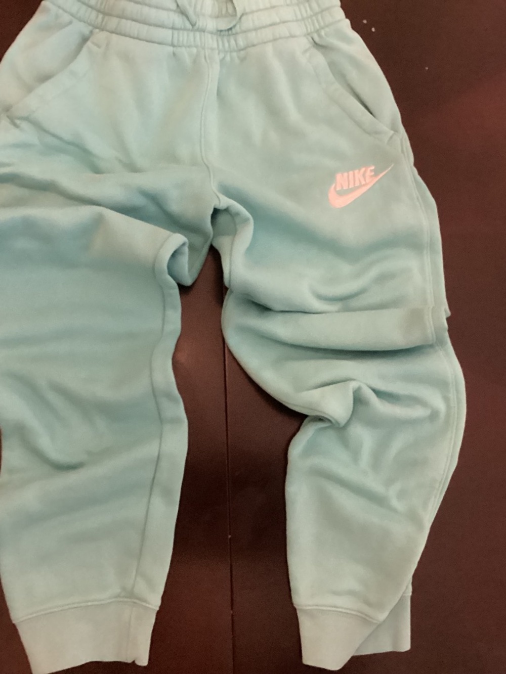Nike sweatpants light blue medium fits big
